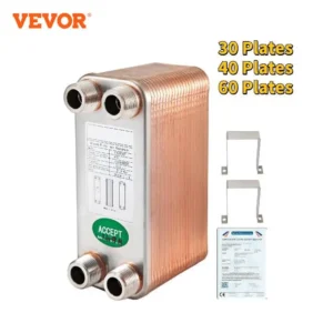 30/40/60 Plates Heat Exchanger Wort Chiller Stainless Steel Homebrew Brewing Beer Cooler Counterflow Water Heating