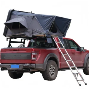 Travel 4 Person Waterproof Oxford Hardshell Rooftop Tent Side Open Skylight F150 Quick Automatic Opening Four-season