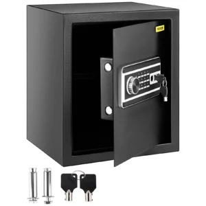 Fingerprint Locks Safe Deposit Box 1.7 Cubic Feet Digital Electronic Secret Hidden Piggy Bank for Jewelry Money Guns