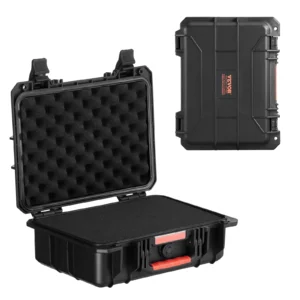 IP67 Weatherproof Hard Case Heavy Duty Protective Case w/ Pre-cut Foam and Handles for Travel Hunting Military Cameras