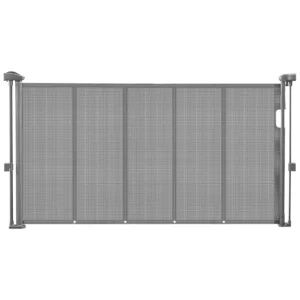 55/71/110in Retractable Baby Gate 34in Tall Extends Wide Retractable Gate for Kids Pets Mesh Material Easy to Install