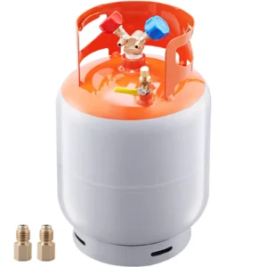 30 lb Refrigerant Recovery Tank 400 psi Portable Cylinder Tank with Y-Valve for Liquid/Vapor Recovery Can for R22/R134A