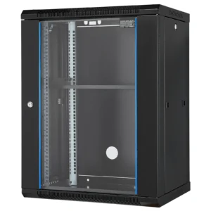 15U Wall Mount Server Cabinet 500lbs Max Ground-mounted Load Capacity Network Rack Enclosure for IT A/V Devices Use