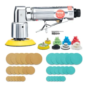 Mini Air Sander Orbital Pneumatic 1"/2"/3" Grinding Machine Set for Car Polishing High Speed Air Powered Polisher Tool