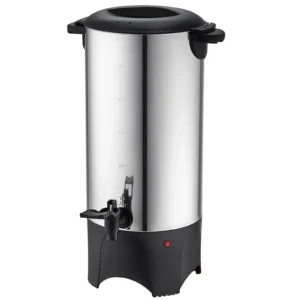 50 Cups Commercial Coffee Urn Stainless Steel Large Coffee Dispenser 1000W Electric Coffee Maker Urn For Quick Brewing