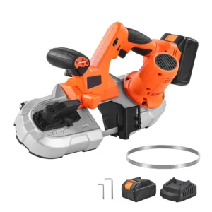 20V Portable Band Saw Bandsaw with Brushless Motor Cordless and Compact Portaband Hang Hooks for Cutting Metal Wood