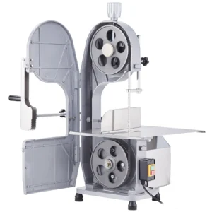Commercial Electric Meat Bone Saw Machine 1500W Stainless Steel Blade Bone Bandsaw Machine Workbench Countertop Bone