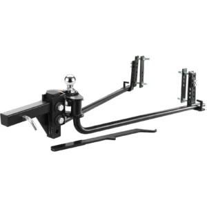 Weight Distribution Hitch 1000 lbs Weight Distributing Hitches Kit with Sway Control for Trailer 2in Solid Steel Shank