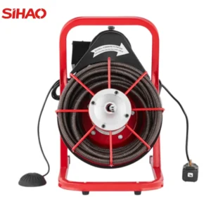 75FT 1/2 Inch Electric Drain Cleaner Machine Sewer Snake Auger with 4 Cutters for Home Kitchen Bathroom Pipe