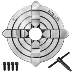 K72-125 Lathe Chuck 5 Inch 4-Jaw Independent Reversible Jaw Metal Lathe Chuck Turning Machine Accessories, Lathes Use