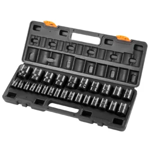 1/2In 26Piece Impact Socket Set Impact Sockets Shallow Socket 6-Point Sockets 1/2 Inches Drive Socket Set Impact Metric