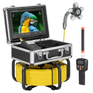 Sewer Camera 165 ft/50 m Self-Leveling Drain Inspection Camera with 9" 1080P HD Screen and 512Hz Locator for Duct Pipe