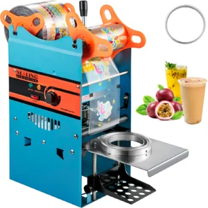 Manual Cup Sealer Machine 300-500 Cup/h with Heating Technology Boba Tea Cup Sealing Machine for 90/95mm Cup Diameter