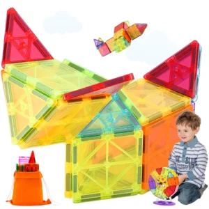 180PCS Magnetic Building Blocks Construction Children Magnet Tiles Montessori Educational Toys for Kids Birthday Gifts