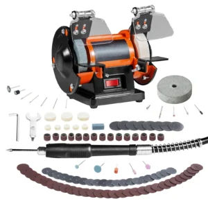 3in Jewelry Polisher Buffer Brushless Adjustable Speed Mini Multi-purpose Bench Grinder Polishing Machine for Gemstones