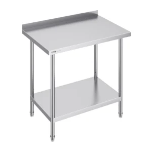 Stainless Steel Work Table Commercial Heavy Duty Food Prep Worktable with Adjustable Height for Restaurant Home
