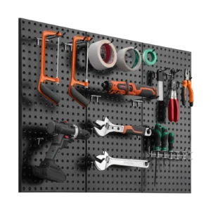 24"x12" 2/3/4pcs Metal Pegboard Panels Steel Wall Tools Organizer Garage Storage Peg Panel for Workbench Office Craft