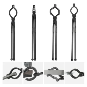 Blacksmith Tongs 18” V-Bit Bolt Tongs Wolf Jaw Tongs Z V-Bit Tongs and Gripping Tongs Carbon Steel Forge Tongs