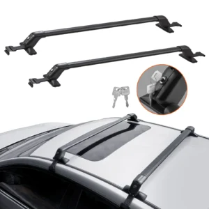 155LBS Roof Rack Crossbar Adjustable Aliuminum Roof Rail Crossbar Retractable Baggage Luggage Carrier Top Roof Crossbar