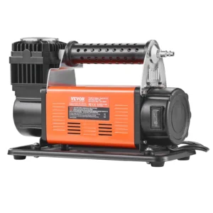 Tire Inflator Compressor 6-10 CFM Heavy Duty Air Compressor Dual-Cylinder 150PSI Air Pump with Adapters for Trucks Car