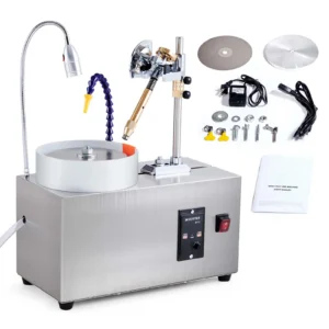 Gem Faceting Machine 180W Jade Grinding Polishing Machine 0-2980RPM Adjustable Rotating Speed Rock Jewel Angle Polisher