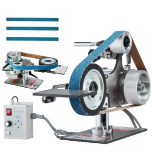Belt Grinder Sander 30 x1-Inch Variable Speed Belt Polisher W/VFD 550W Grinding Polishing for Metalworking Knife Making