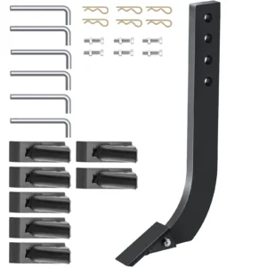 Box Blade Shank Scarifier Shank Ripper Shank with Removable Tapered Teeth and Pins for Replacement Digging Plowing