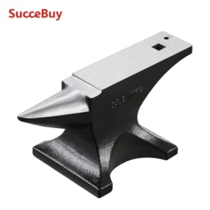 Single Horn Anvil Cast Steel Anvil High Hardness Rugged Round Horn Anvil for Blacksmiths Stable Base Metal Working Tool
