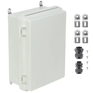 Outdoor Electrical Junction Box ABS Plastic&Hinged Cover Stainless Steel Latch IP67 Waterproof for Electrical Projects
