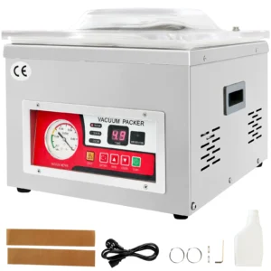 Food Vacuum Packing Machine DZ-260A Commercial Chamber Vacuum Sealer Kitchen Meat Packaging Food Saver Sealing Machine